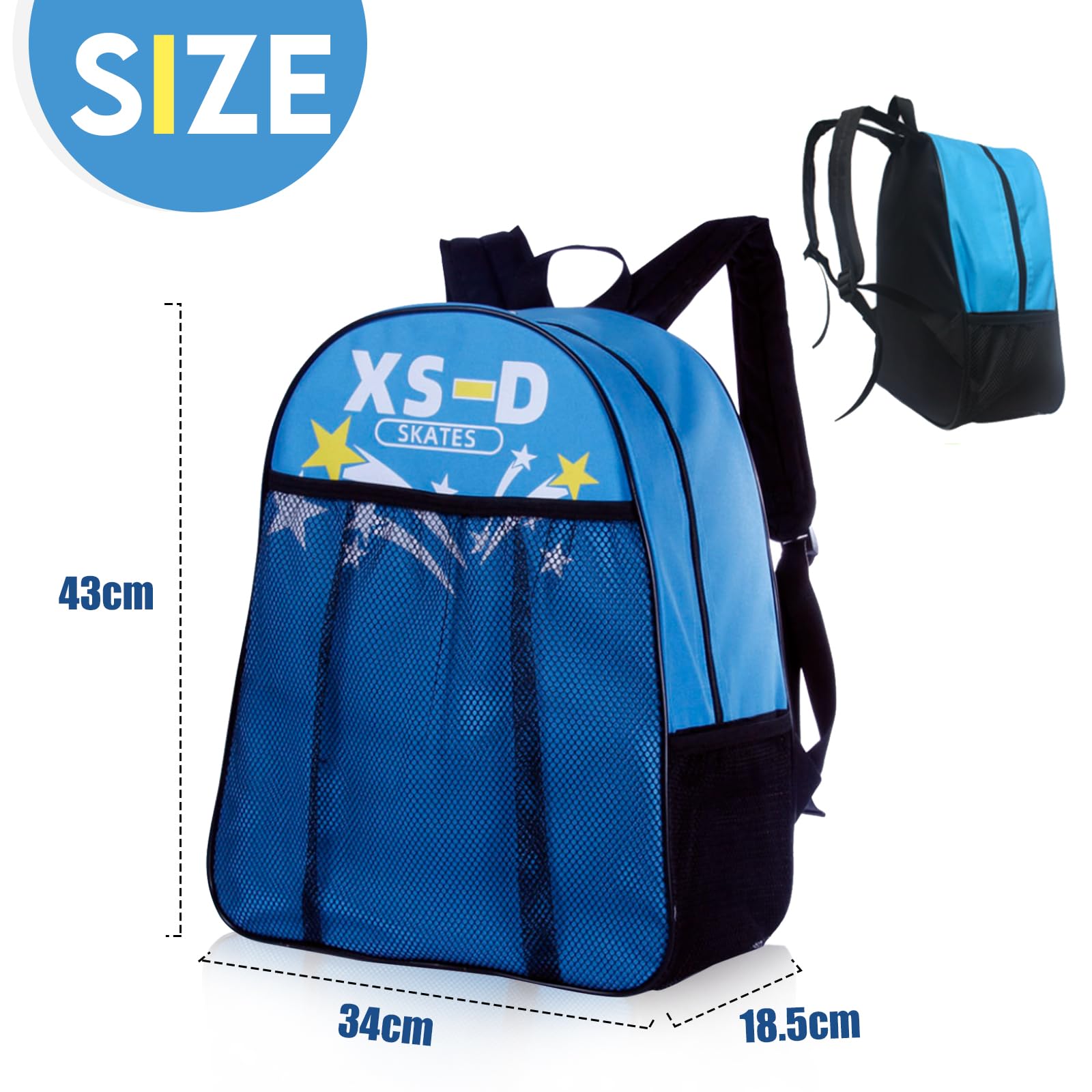 Bolsa para Patines en Linea Gran Capacidad Correa Ajustable Unisex Niños