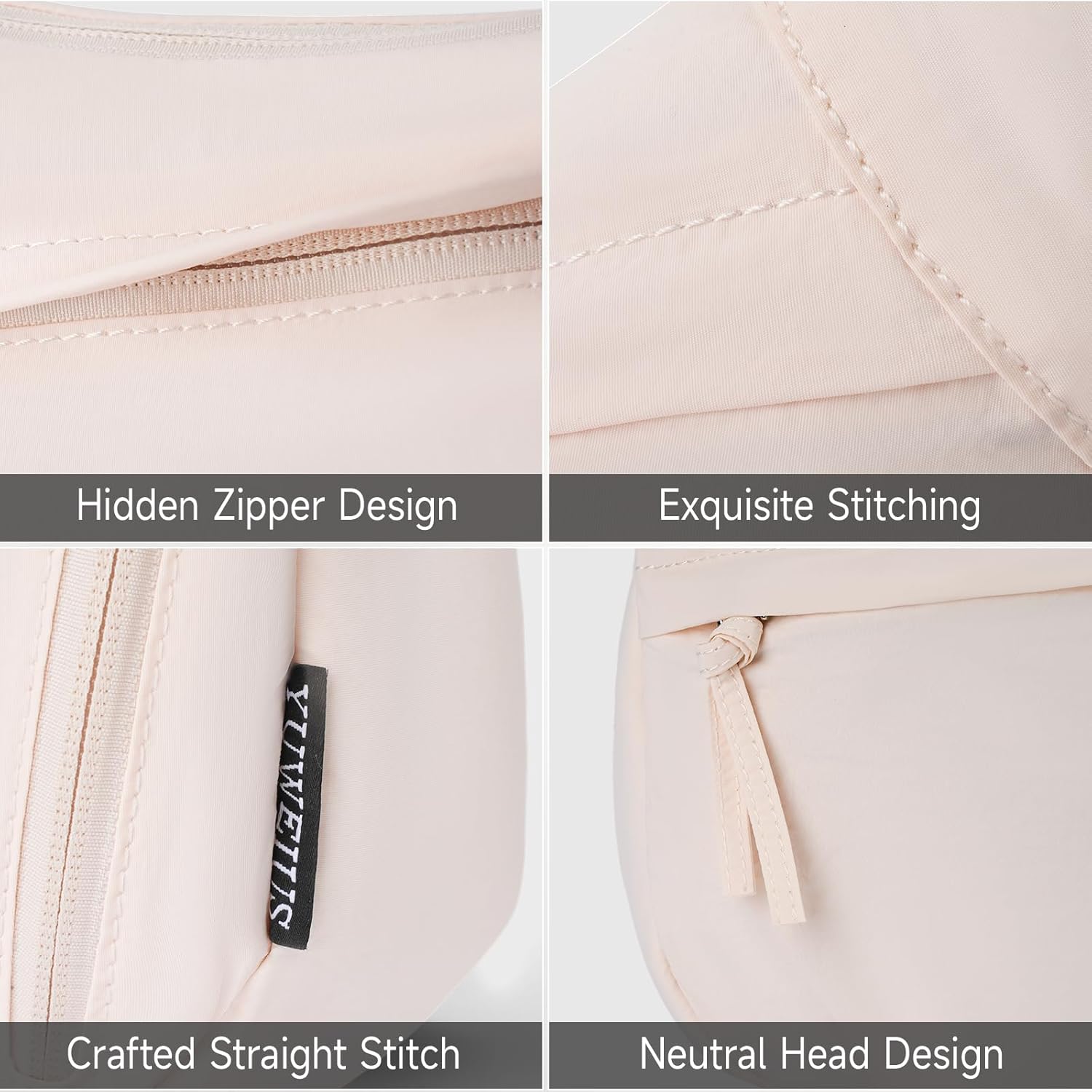 Polyester Crescent Casual Crossbody Bag for Women, Shoulder Tote Handbag Sling Dumpling Purse Bag for Outdoor Travel - Image 4