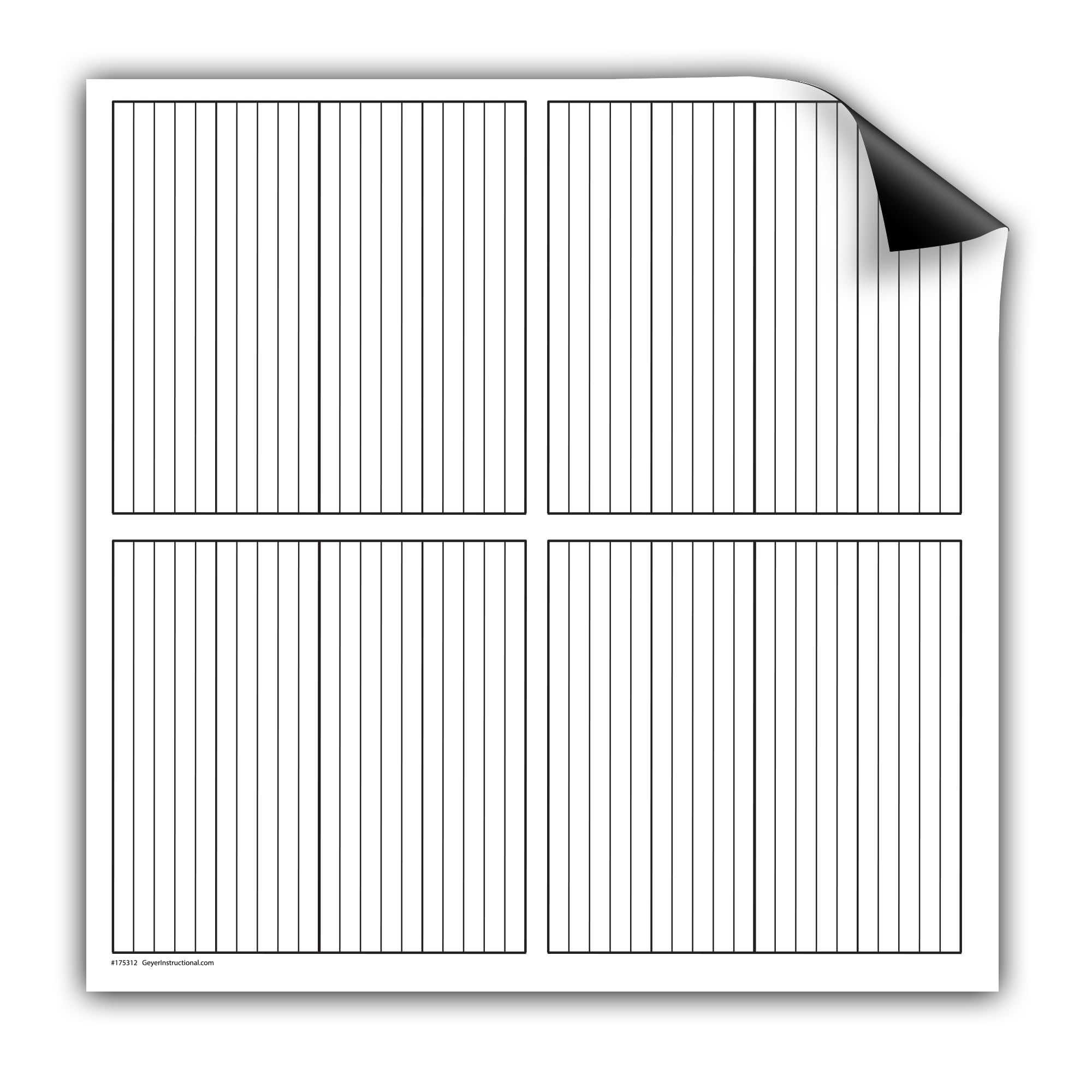 Aimant effaçable à sec repositionnable à 4 quadrants et grille de 1 pouce précise - 5