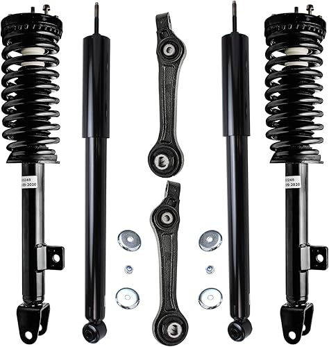 Miniatura 3 de Detroit Axle - Kit de suspensión delantera para cargador Chrysler 300 Dodge Magnum, puntales de brazos de control con muelle helicoidal, rótulas