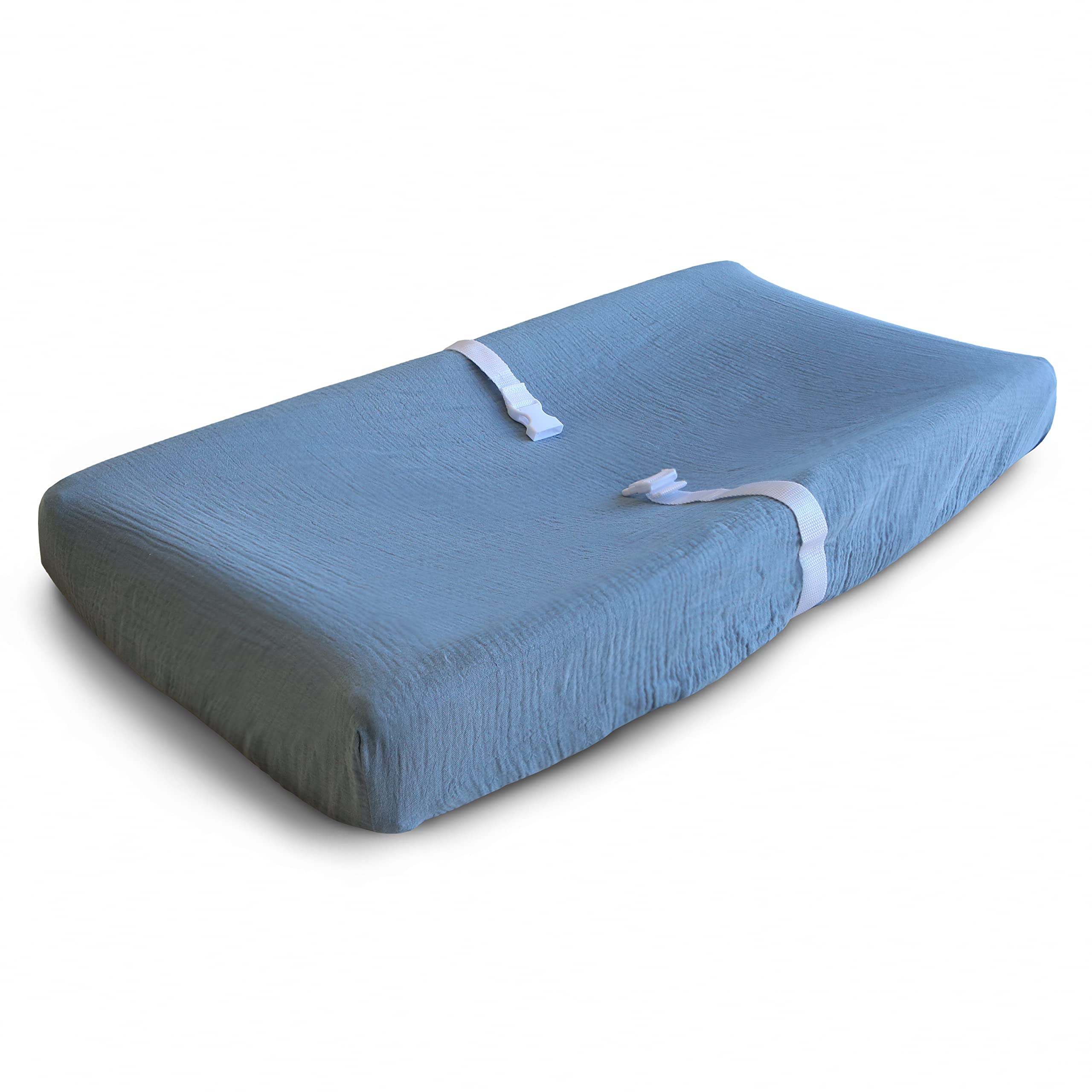 Mushie Funda para Cambiador de Bebé Lavable | 70x45 cm | Adecuado para Cambiador Estándar | Cinturones de Seguridad Ajustables | Accesorios para Bebés Seguros | Tradewinds