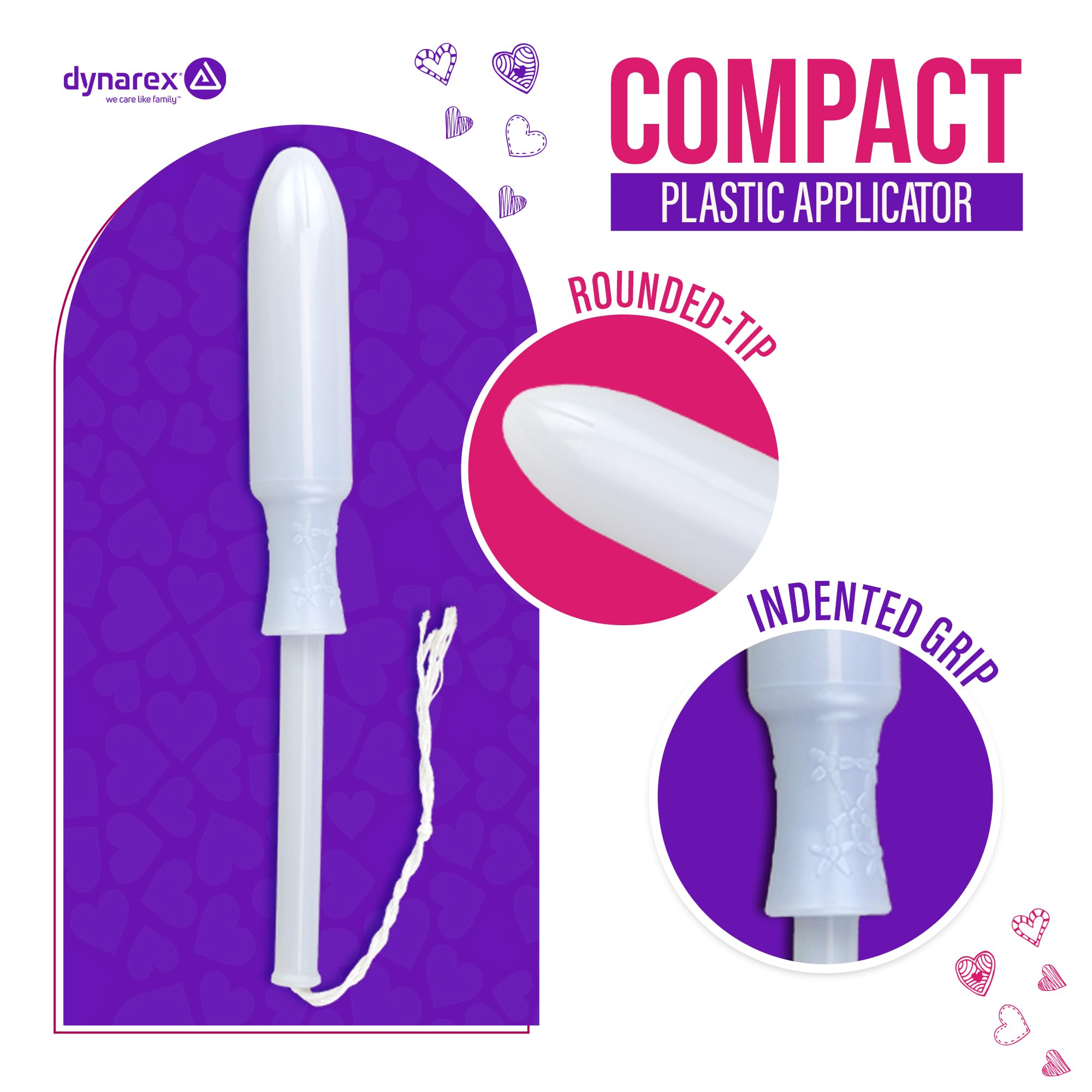 Dynarex Regular Tampons – Bulk Feminine Hygiene Product with Plastic Applicator – 6-Hour Protection – 9 Boxes, 225 Total Tampons