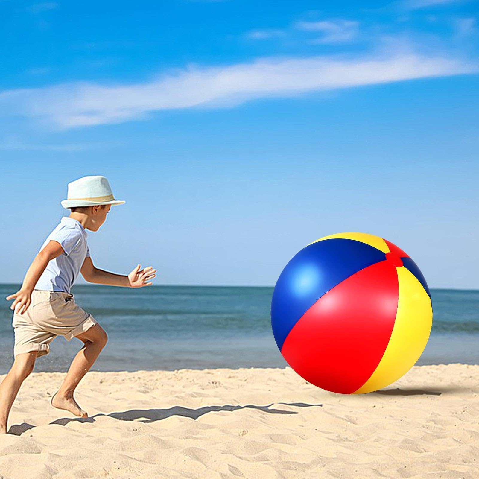Großer Wasserball , Große – Poolpartybälle Regenbogenfarbener aufblasbarer | Ball, Sommer Wasserspielzeug bunt PVC, groß für Kleinkinder Sommerspiel Kinder | Multipurpose Outdoor Indoor Utility