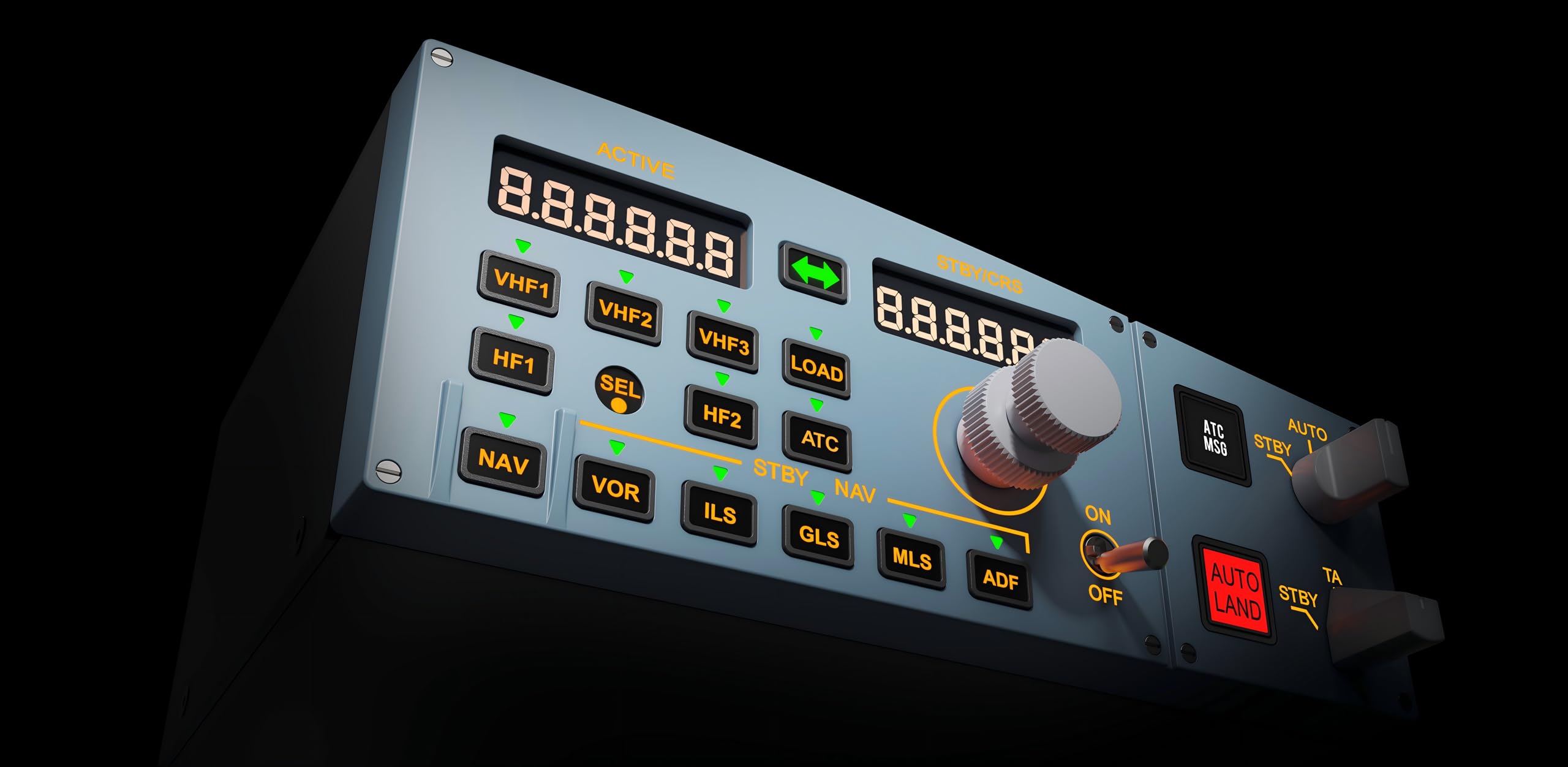 WINGFLEXSIM A320RMP CUBE Flugsimulator Radio Management Panel RMP ATC TCAS Side Panel für PC Flugsimulation