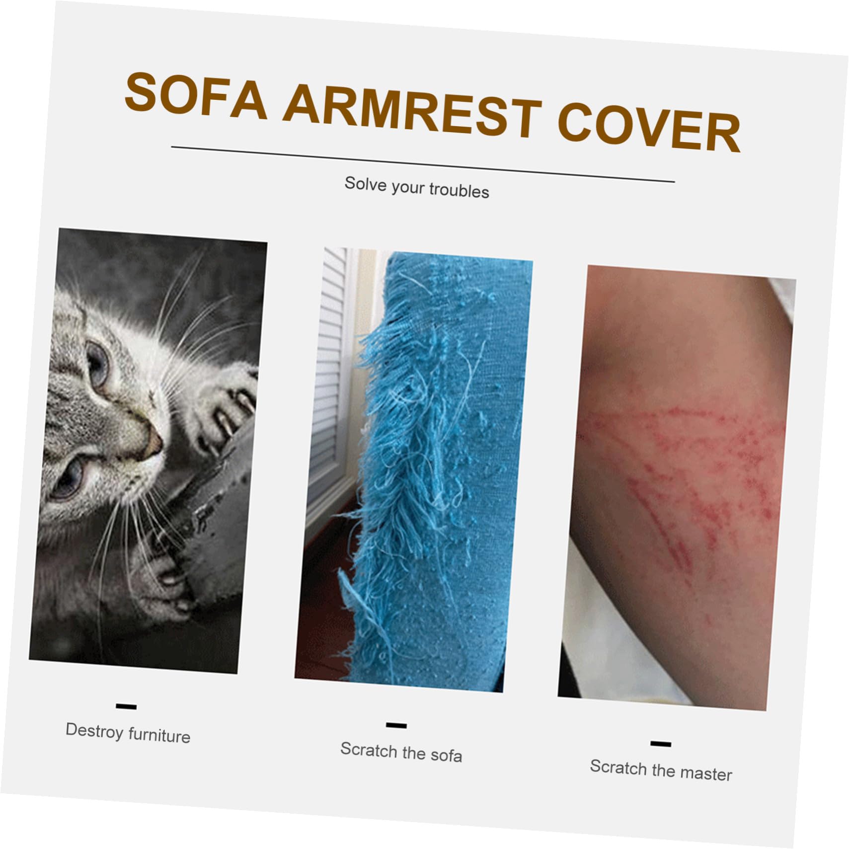 BESPORTBLE Protector contra Arañazos para Sofá Funda de Sisal para Gatos, Cubierta Antirayaduras para Reposabrazos, Adecuado para Hogar y Tienda