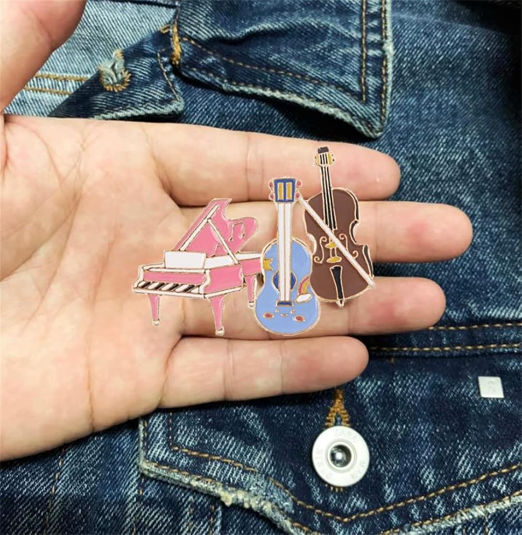 OUNONA Broche élégante En Forme De Violon Vert Pour Femme