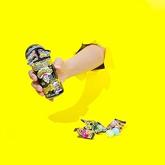 WARHEADS Atomic Fizz - Extreme Sour Fizzing Hard Candy - Sour Apple, Black Cherry, Blue Raspberry, Lemon & Watermelon Flavors - 1.48 oz Canisters - 6 Pack