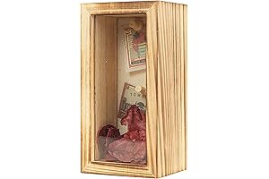 Personalized 3x6 Shadow Box - Display Case with Linen Back for Pictures, Keepsakes, and More