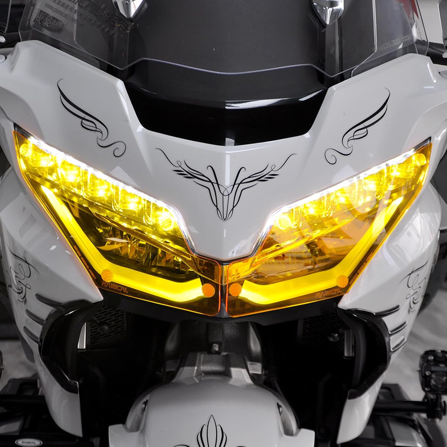 PANICAL Front Lamp Headlight Guard Shield Screen Lens Cover Protector For Honda Goldwing 1800 Motorcycle GL1800 F6B 2018-2026 (Orange)
