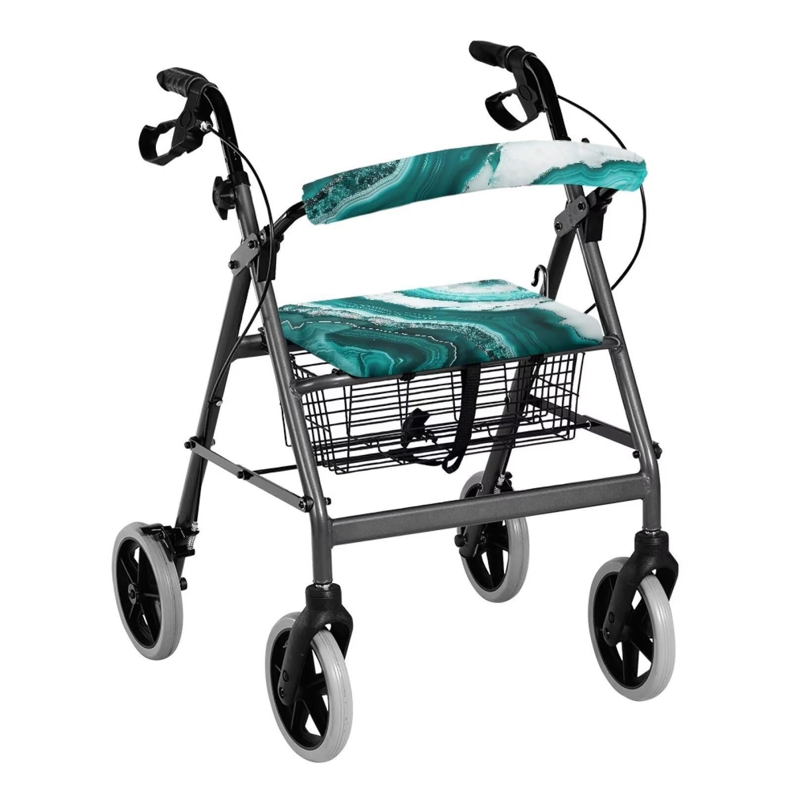 Blue Marble Accessories for Rollator Walkers Pattern Rollator Walker Seat and Backrest Covers Removable & Washable Walkers for Seniors with Seat Gift Covers for Men Ladies — Amazon image 31