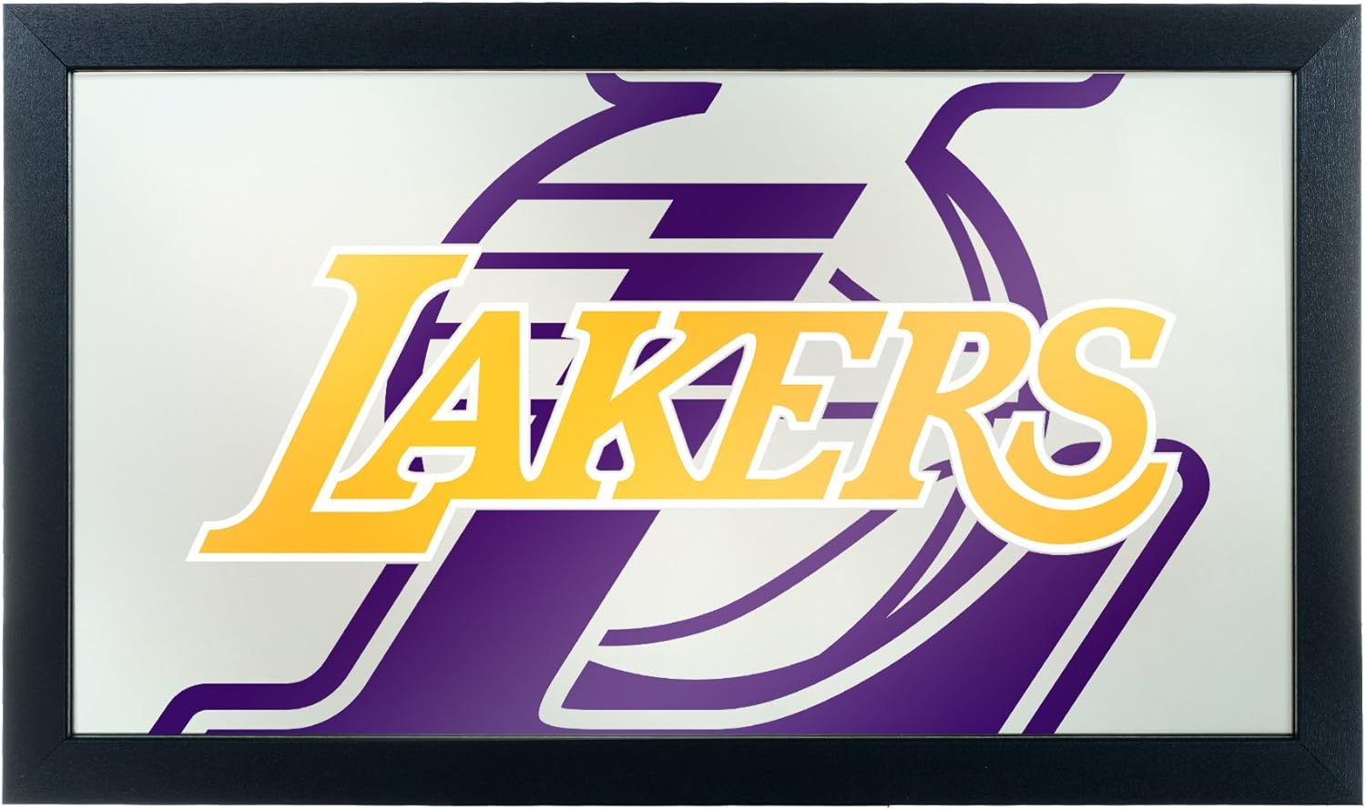 Trademark Gameroom NBA1500-LAL2 NBA Framed Logo Mirror - Fade - Los Angeles Lakers