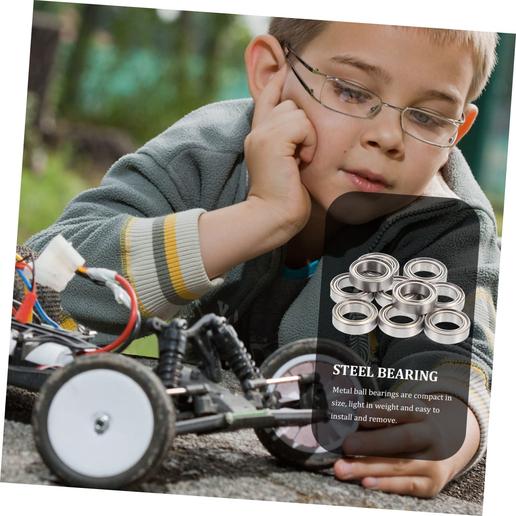 Zerodeko 10Pcs Steel Bearing for Rc Cars Replacement Parts for Models Compact Design for and Optimal Performance