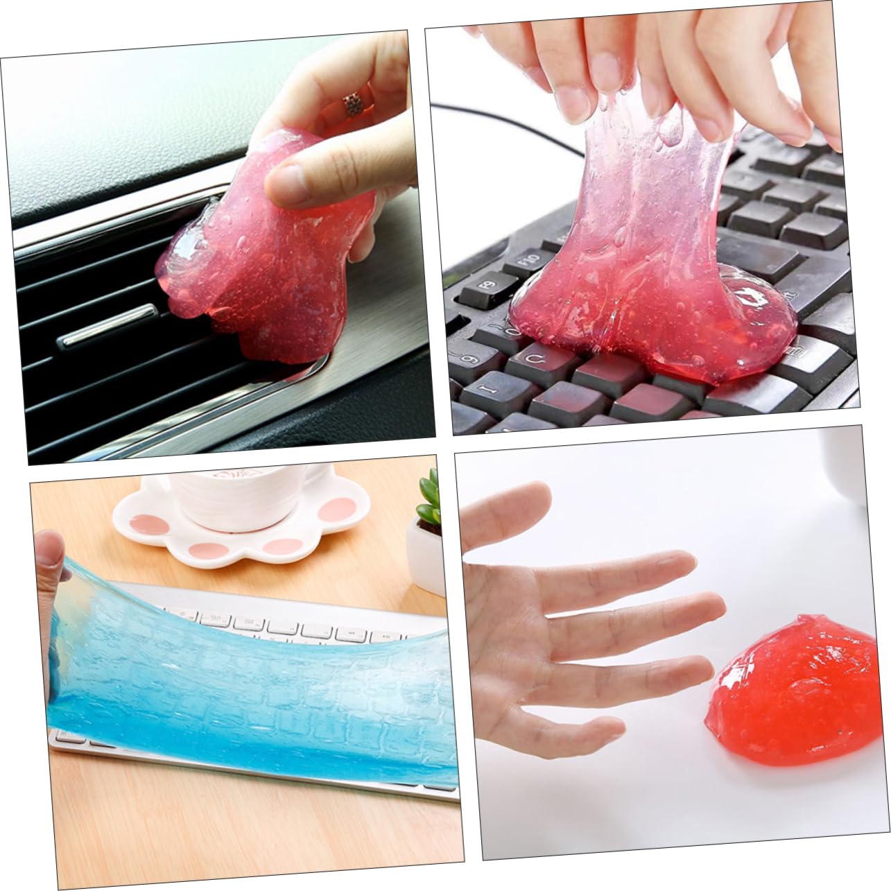 Gel de Limpieza para Teclado PC 20 Unidades, Adhesivo Fuerte y Práctico para Eliminar Polvo en Oficinas y Casas Color Aleatorio