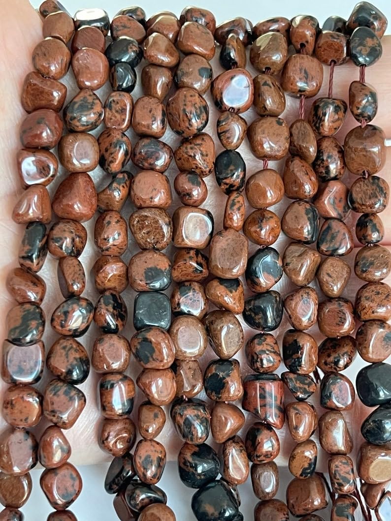 Perles en acajou et obsidienne 2mm : créez vos bijoux d'ancrage personnalisés