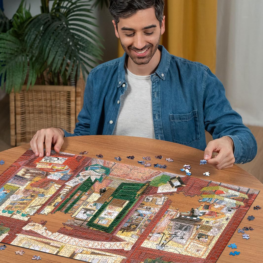 Ravensburger Puzzle De 1500 Piezas – Librería De Wordsmith, Medidas 80x60 Cm, Tecnología Soft-Click, Ideal Para Adultos Y Regalos Navideños