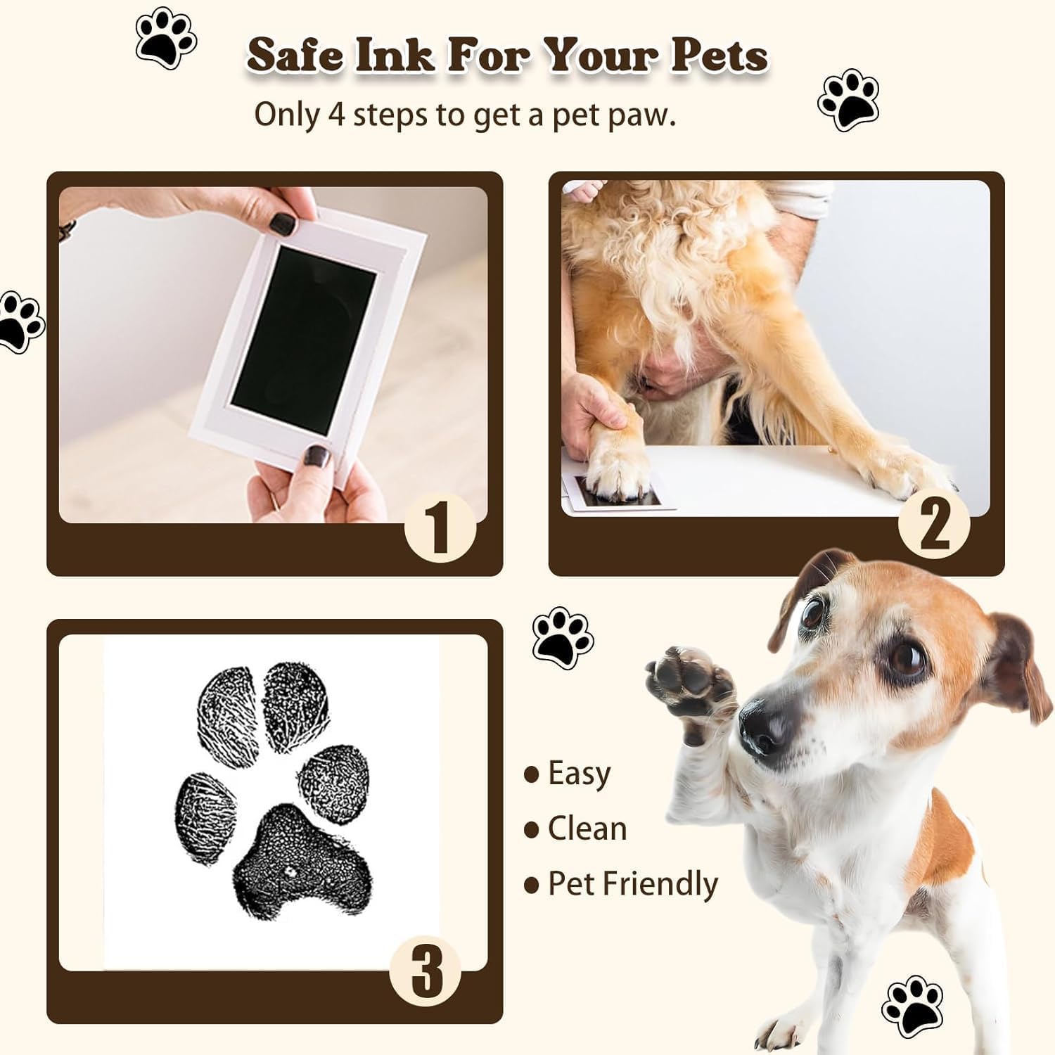 8.5'' Pet Memorial Shadow Box for Dogs,Dog Memorial Picture Frame Loss Pet Sympathy Gift Animal Remembrance Keepsake with Collar Holder Paw Print Kit Fur Jar for Tabletop Wall Hanging Customized-Dog