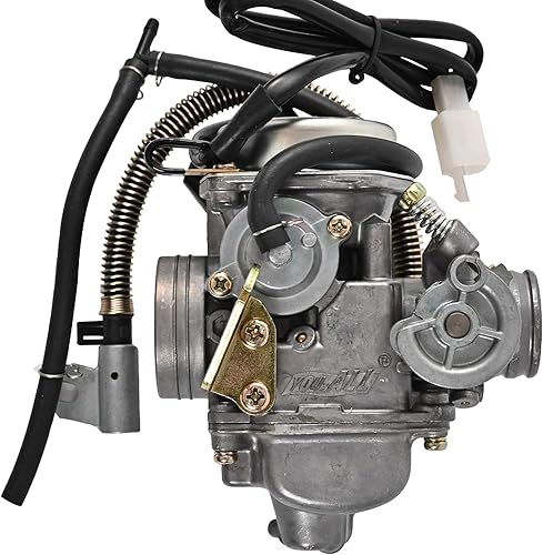 Miniatura 5 de GY6 Carburador de 125 cc150 cc para motores de 4 tiempos, choke eléctrico, scooter ATV Go Kart 152QMI 157QMJ con colector de admisión de filtro de
