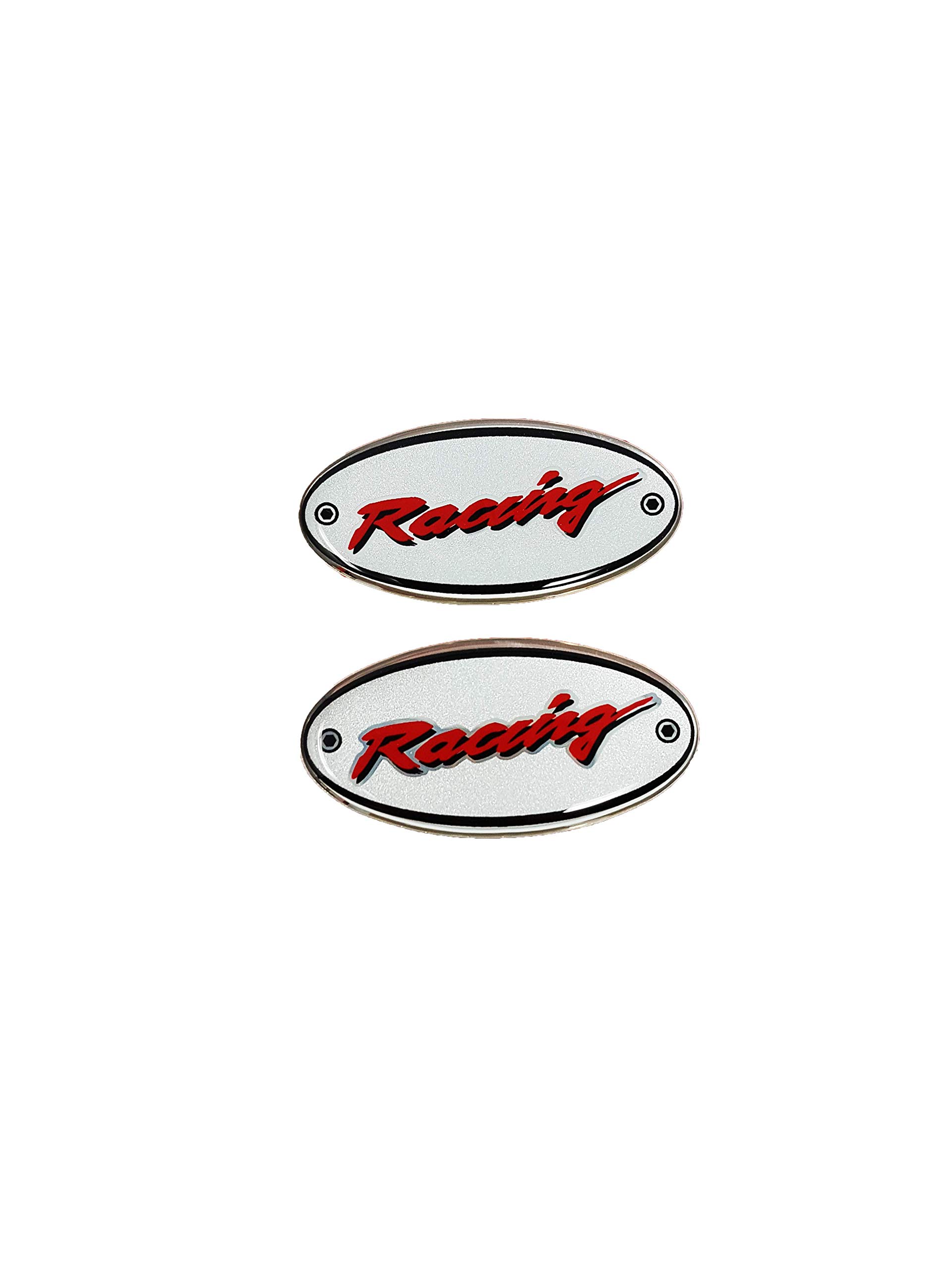 4R 14015 Adesivo 3D Ovale Racing Coppia – Sticker In Resina Poliuretanica Con Protezione UV, 56x28 Mm
