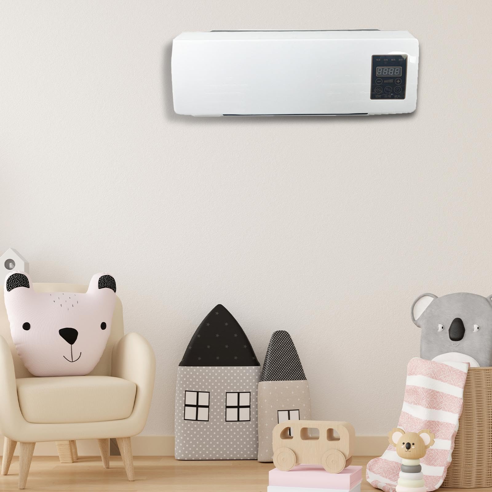 Calentador de Pared eléctrico con Pantalla silenciosa, Ventilador de calefacción para Invierno, de, para Dormitorio, Hotel, hogar