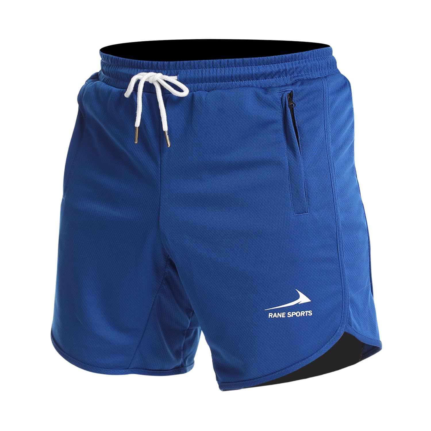 Rane Sports Pantalones Cortos Deportivos para Hombre, Pantalones Cortos de Entrenamiento Deportivo para Correr, Gimnasio, con Bolsillos con Cremallera