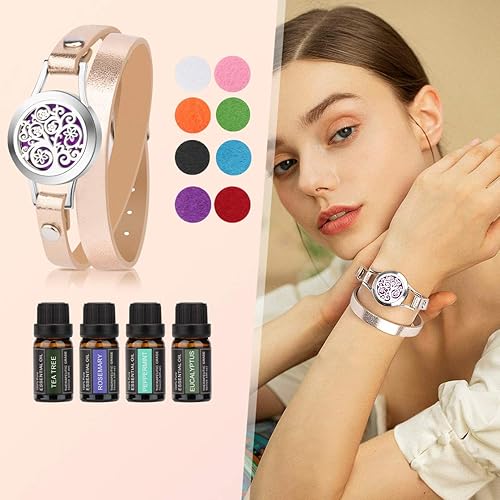 Miniatura 2 de Pulsera difusora de aceites esenciales de aromaterapia, juego de regalos únicos para mujeres, día de la madre, Navidad, cumpleaños, ideas para mamá,