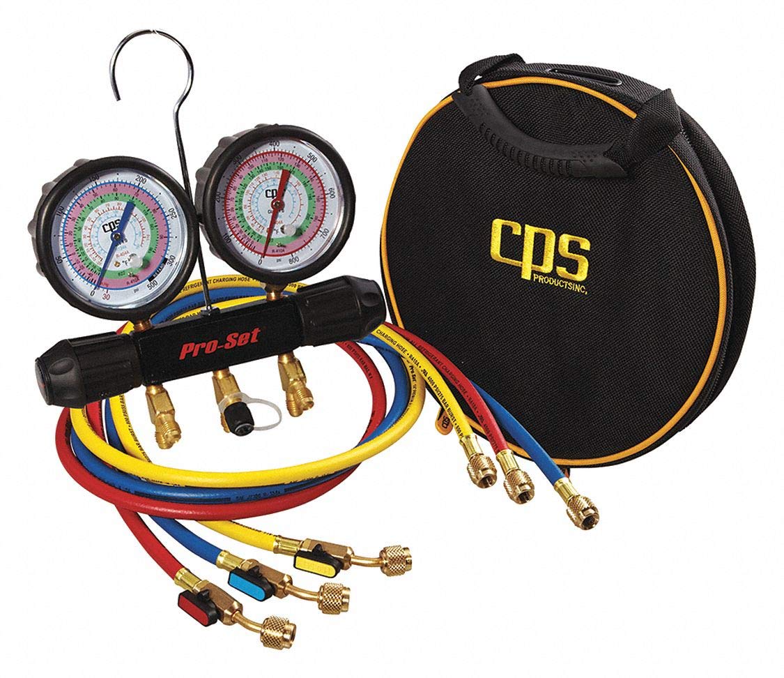 Amazon.co.jp: PRO-SET メカニカルマニホールドゲージセット 2バルブ