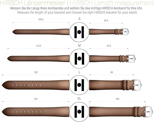 Miniatura 7 de HIRSCH H Accent - Correa de reloj de goma natural de alta calidad, textura caoutchouc, resistente al agua y a los desgarros, 0.787 in, 0.866 in,