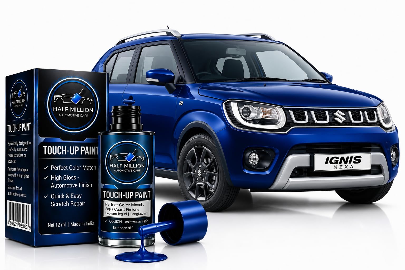 Half Million® Maruti Suzuki Arena NEXA BLUE Car Scratch Remover Touch Up Paint Pen | Automotive Paint Repair for Minor Scratches & Chips | Quick Dry, Easy Application NEXA BLUE-image-10