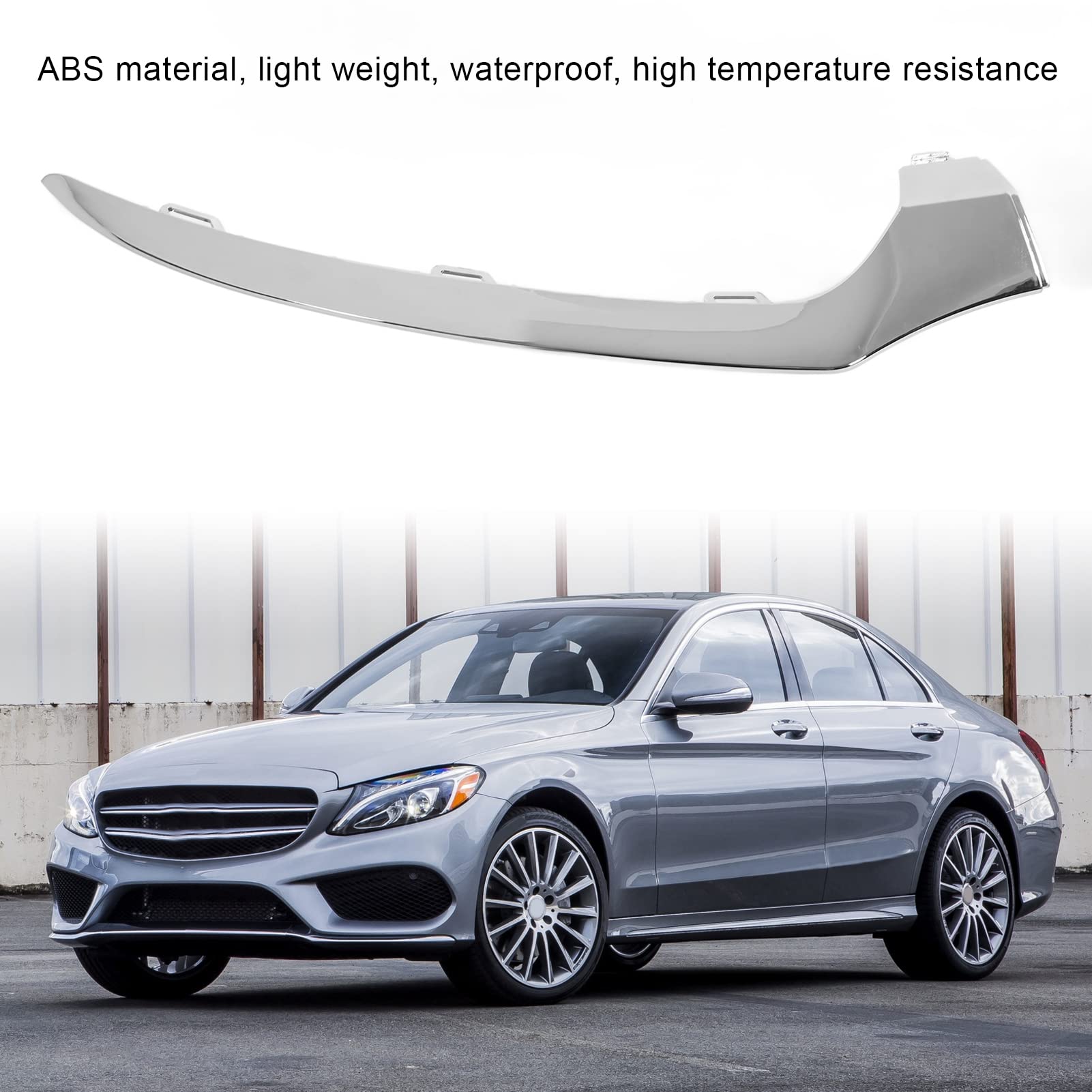 SPOILER INFERIORE PER PARAURTI ANTERIORE MERCEDES C 300 450 63 PER UNA MAGGIORE PROTEZIONE E UN LOOK ELEGANTE (Destra)
