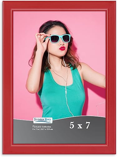 Miniatura 8 de Icona Bay Pizzazz Collection - Marco de fotos de 5 x 7 pulgadas, color amarillo, de madera maciza estilo escandinavo