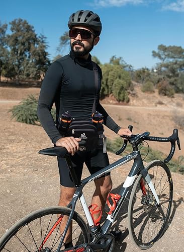 Miniatura 2 de WATERFLY Riñonera cangurera Riñonera para mujeres y hombres con dos soportes para botellas de agua para senderismo, para correr, caminar, caminar,