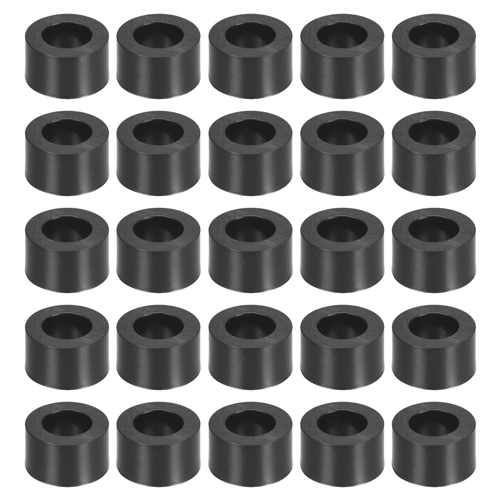 YOKIVE 100 Pcs Black Round Spacer, Unthreaded Washers with High Insulation Effect, Keep Height Consistent