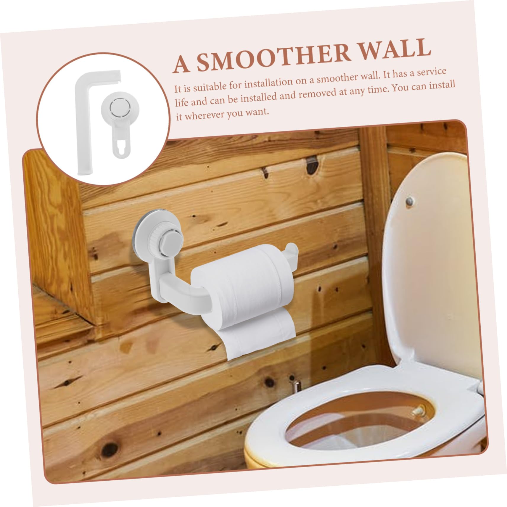 Operitacx Porta Rotolo Carta Igienica Nero in Abs per Bagno Moderno senza Forare Parete, Design Semplice, Salvaspazio e Facile da Pulire, per Bagno di Casa e Hotel