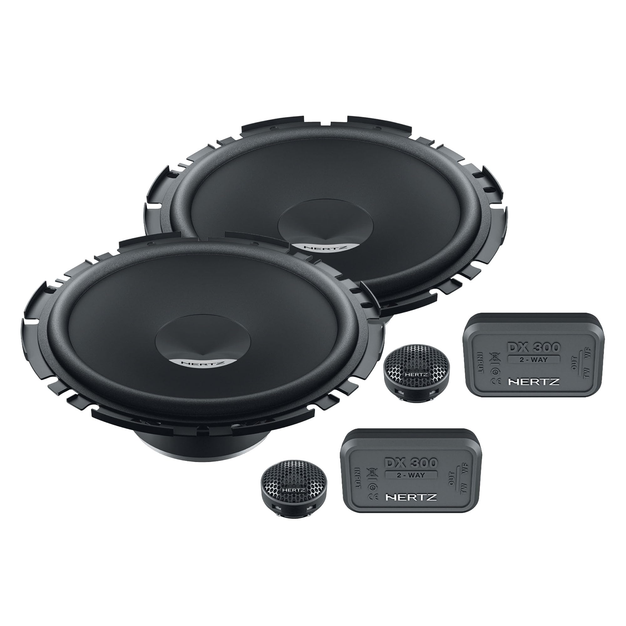 Hertz DSK 170.3 kit 2 vie 170mm, 160W | carta pressata idrorepellente, tweeter PEI 24mm, crossover incluso, 6,5 pollici, 80W RMS, 4 Ohm, 93 dB
