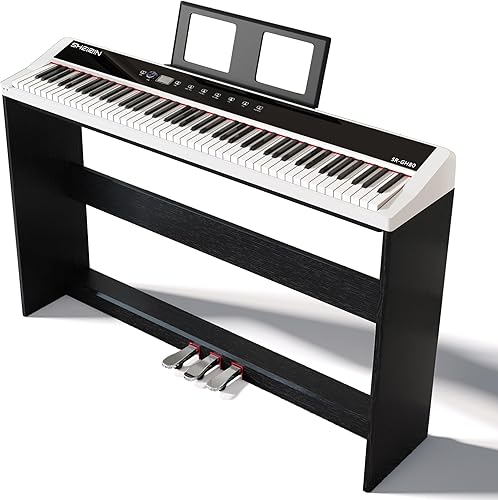 Miniatura 1 de SHEIRIN piano digital 88 teclas teclado ponderado pantalla táctil piano eléctrico totalmente pesado con bolsas de teclado música principiantes