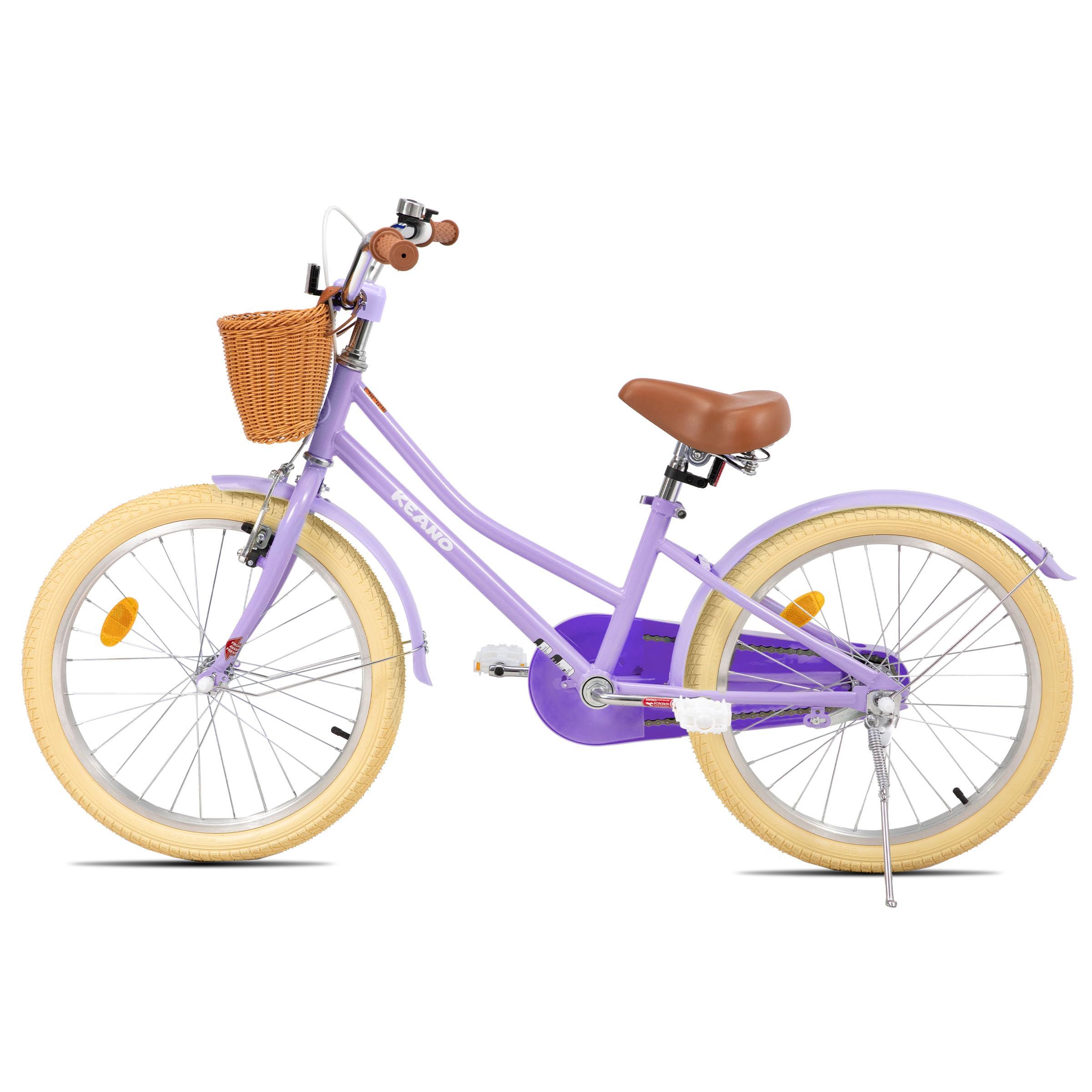 KEANO Marigold: Bicicleta de 12/16/20 Pulgadas para niñas de 2 a 9 años, Bicicleta de 12/16 Pulgadas con ruedines y Cesta