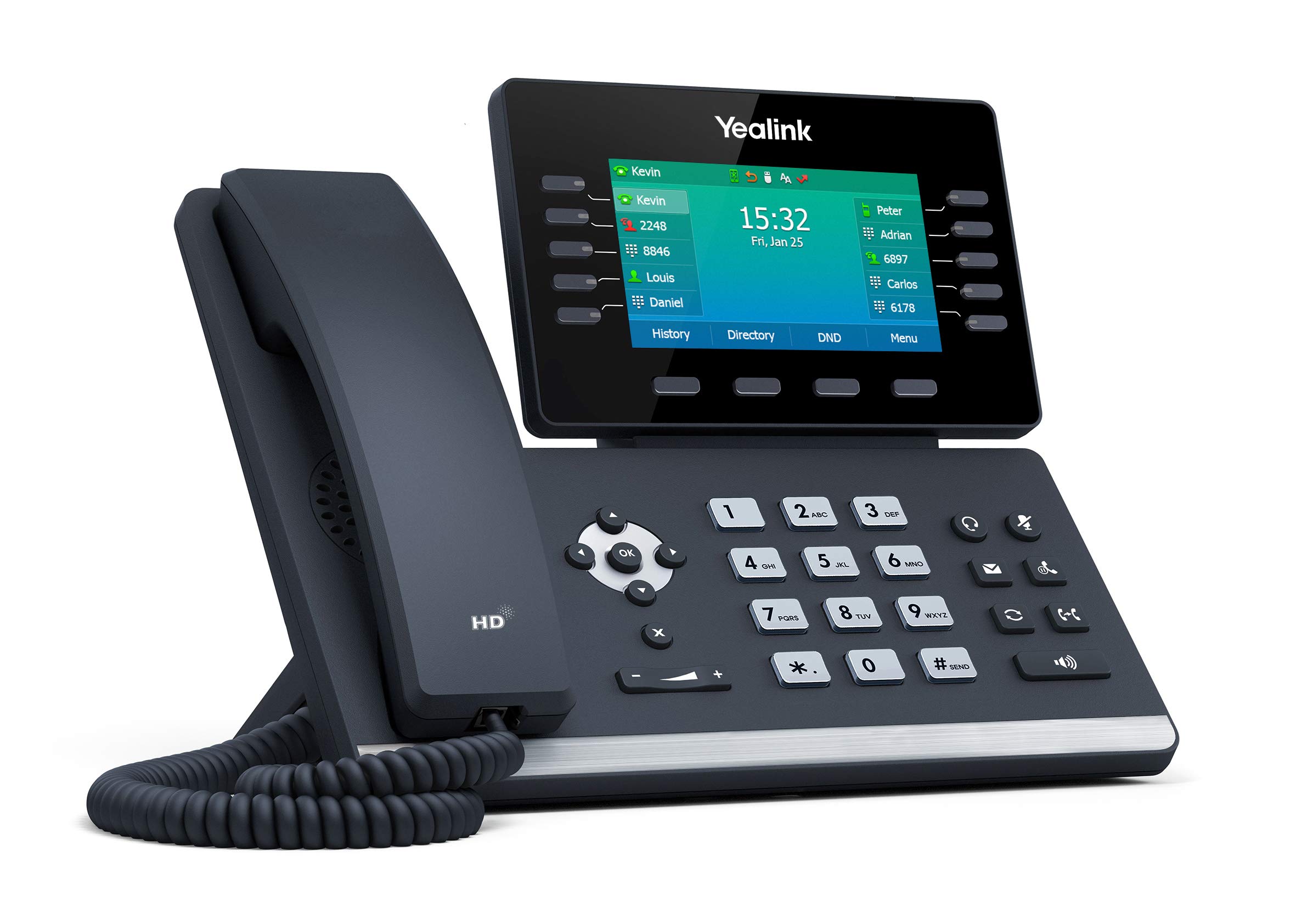Yealink IP Telefon SIP-T54W VoIP-Telefon, schwarz & EXP50 Erweiterungsmodul schwarz