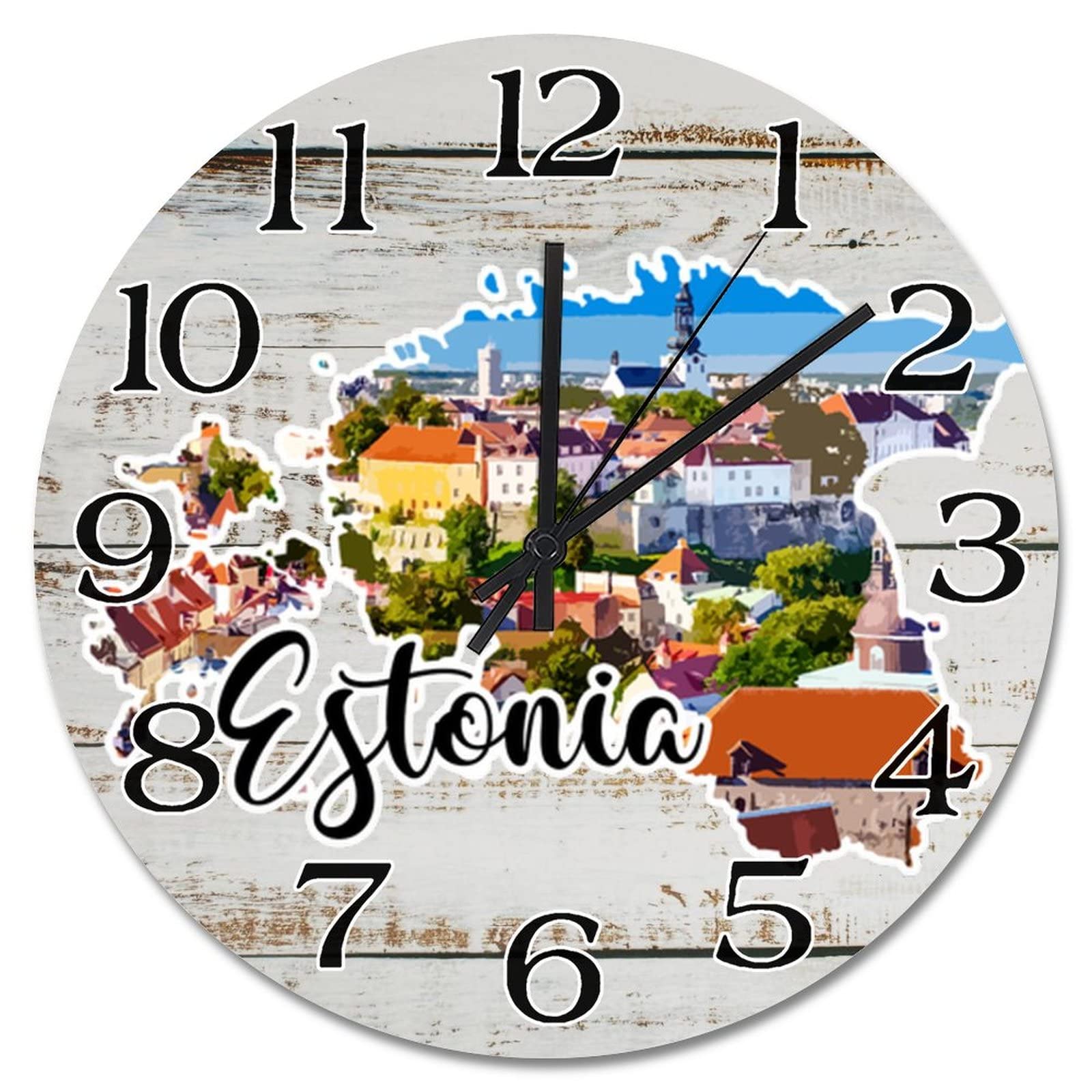 Horloge murale en bois silencieuse résolvant les insomnies dans la chambre à coucher