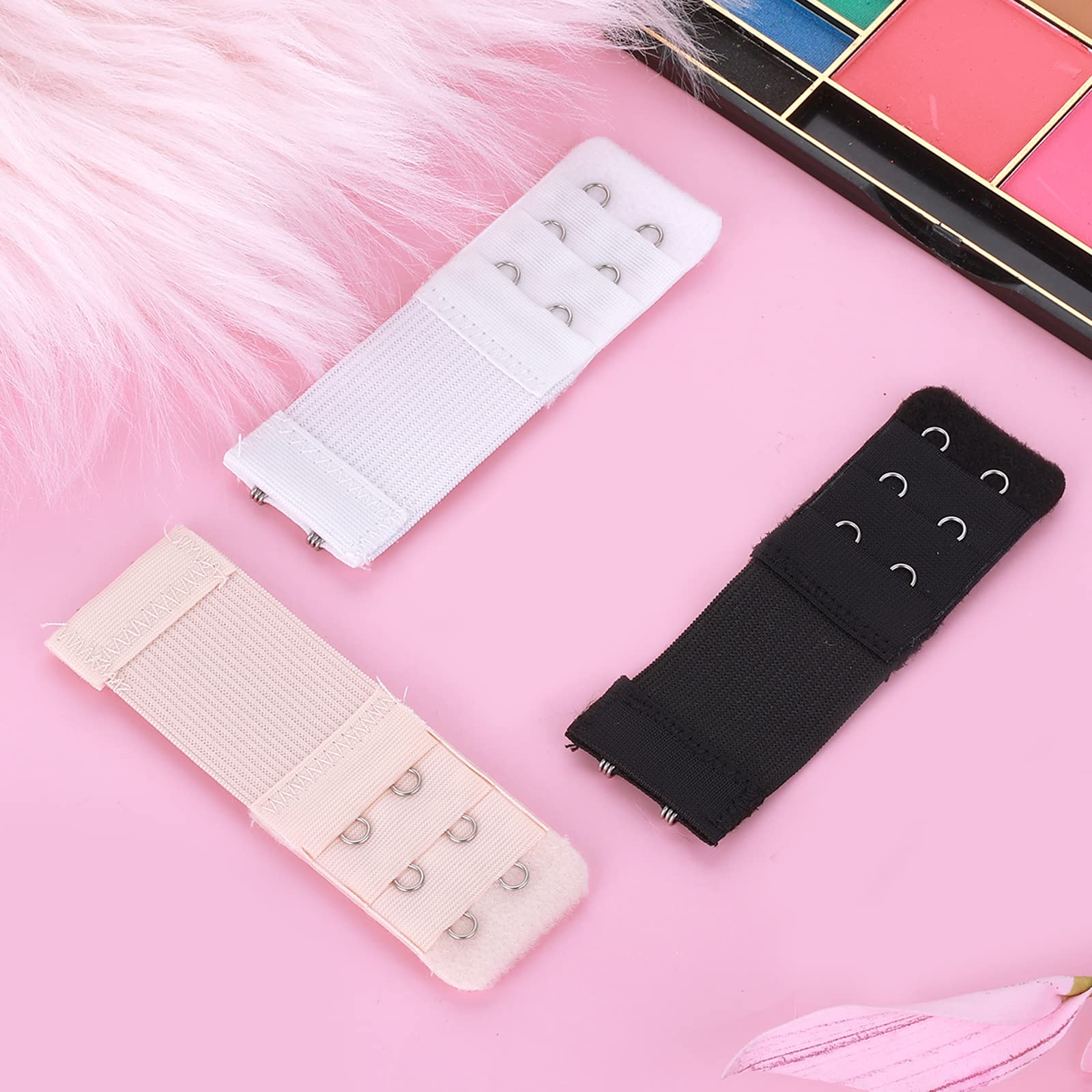 Yolev 3 Stück Damen BH-Verlängerer 3 Haken 2 Reihen Stretch-Unterwäsche Verlängerungsschnalle Verlängerungsgurt Schwangerschafts Zubehör
