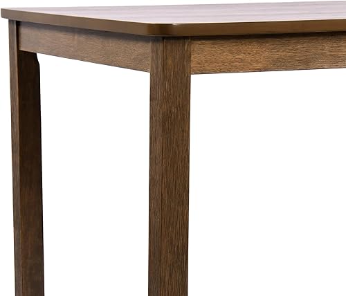 Miniatura 5 de Duhome - Mesa de comedor de madera negra de 47.2 pulgadas, mesa rectangular de madera maciza, mesa de comedor de cocina que ahorra espacio para