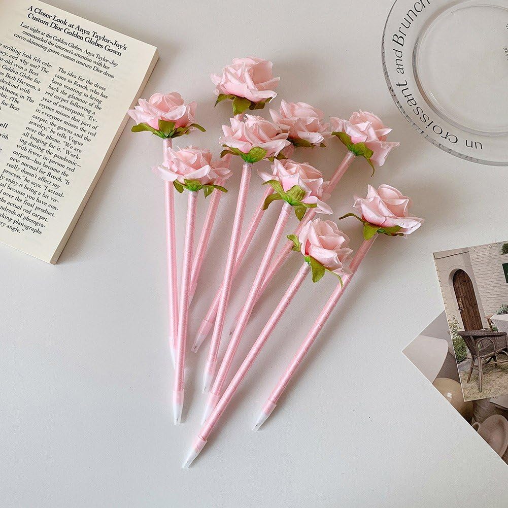 Amazon.co.jp: バラ型ボールペン ノベルティ 薔薇の花 ペン 文房具
