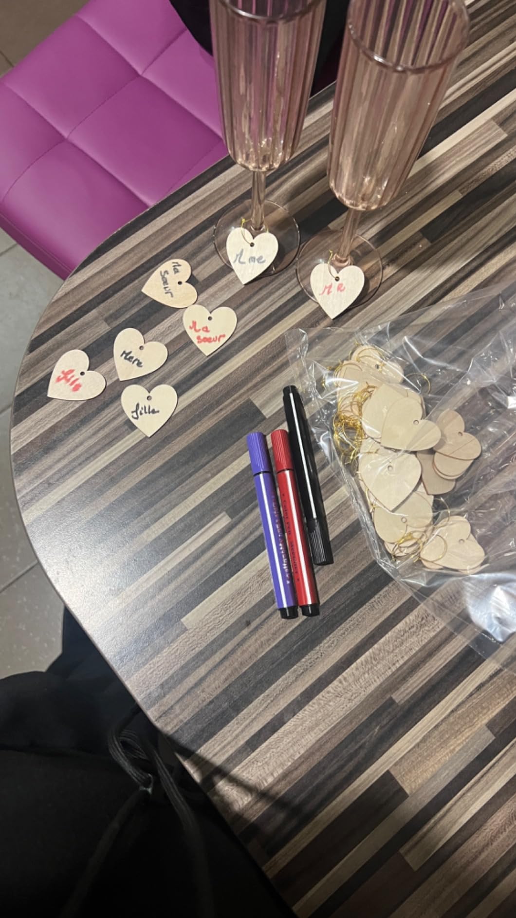 Son Verre à Vin Charms Avec Carte