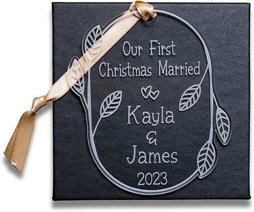 Miniatura 3 de OurFirstChristmasMarriedOrnament2023, Personalized WeddingOrnament, PersonalizedWeddingGifts, NewlywedChristmasOrnament, BrideChristmasGift, Wedding