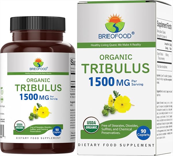 Brieofood Organic Tribulus 1500mg Vegetarian Tablets