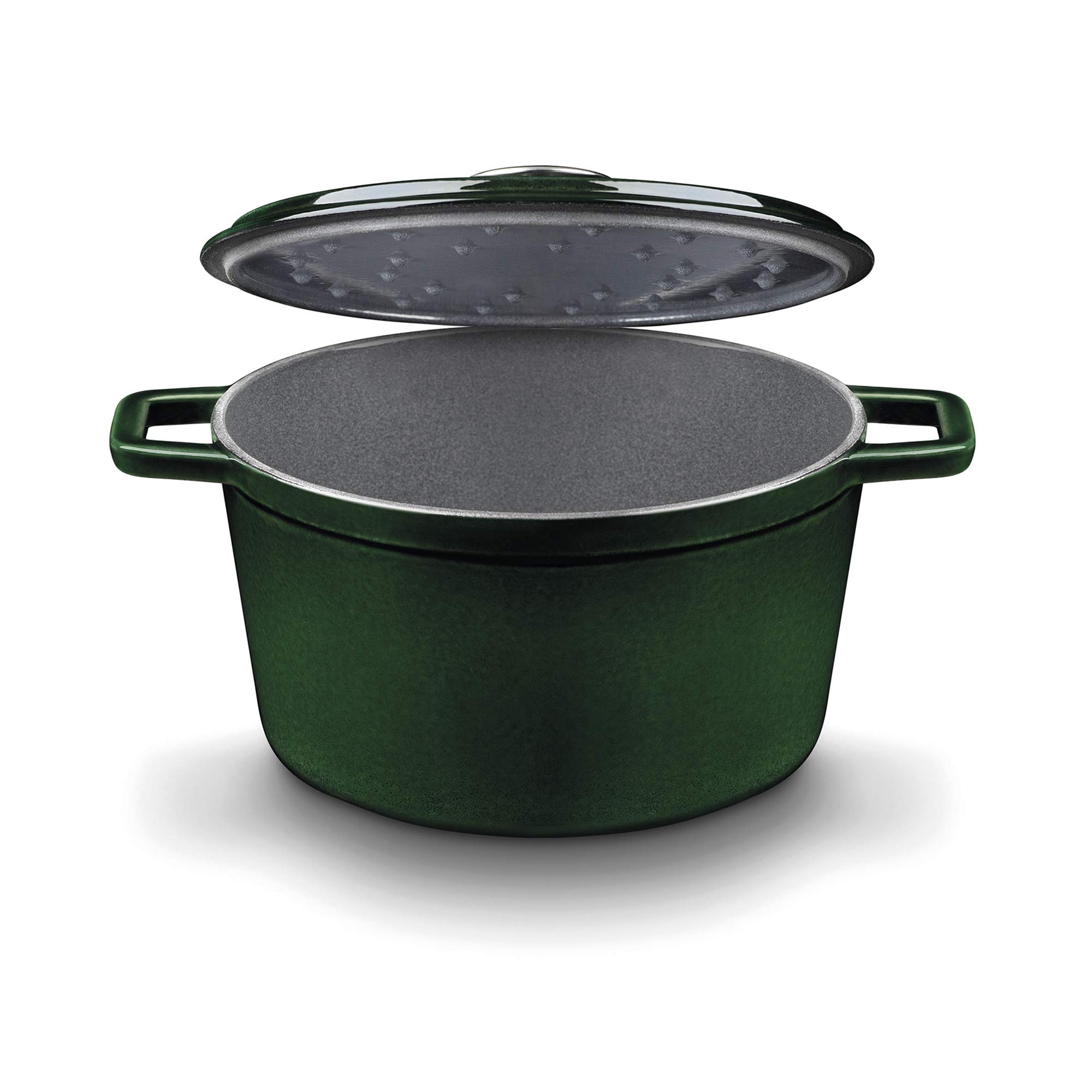 CAZUELA ALTA HIERRO 14 CM COLOR VERDE OSCURO