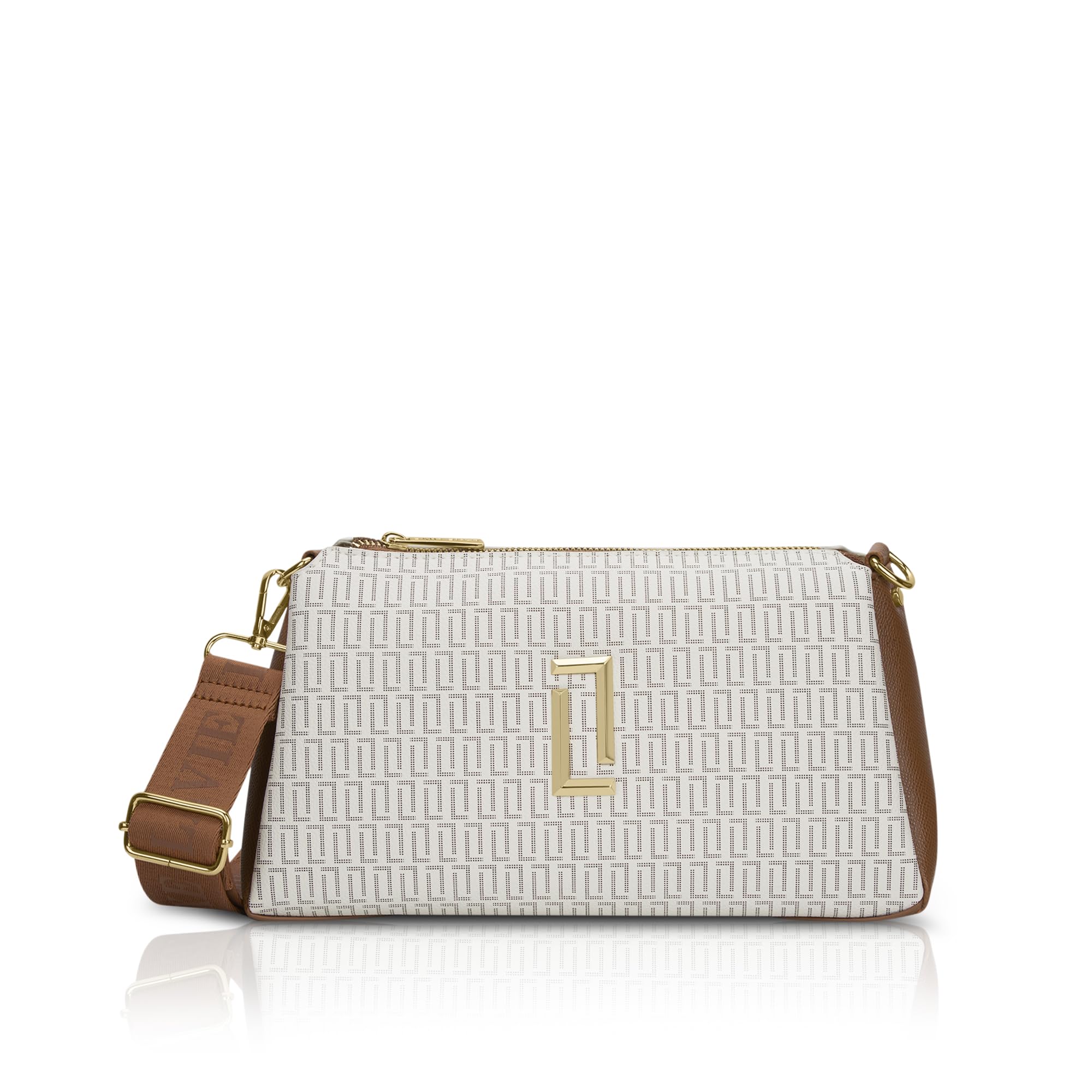 lavie luxe Women's Monogram Tory26 3-Compartment Crossbody Sling Bag | Ladies Purse Handbag | Gift for Women-picture-34