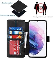 Vista 3 de QLTYPRI Para Samsung Galaxy A14 Case Premium PU Leather Simple Wallet Case [Ranuras para tarjetas] [Soporte manos libres] [Cierre magnético] Funda