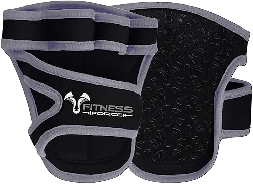 Miniatura 2 de FITNESS FORCE Workout Gloves for Men & Women Partial Weight Lifting Gloves Non-Slip Gym Grip for Weight Lifting Calluses Guard Fingerless Exercise