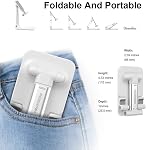 NOZEWOWA Support de téléphone portable pliable pour bureau, Support de téléphones réglables en angle de hauteur, Support portable de téléphone cellulaire compatible avec iPhone 16 15 14 Pro Max Plus, 13 Pro Max Mini