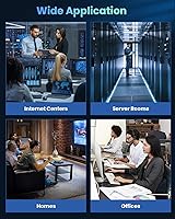 Vista 7 de BUSOHE Cable Ethernet Cat 8 de 3 pies, cable de red de internet trenzado de alta velocidad de 40 Gbps 2000 MHz con conector RJ45 chapado en oro